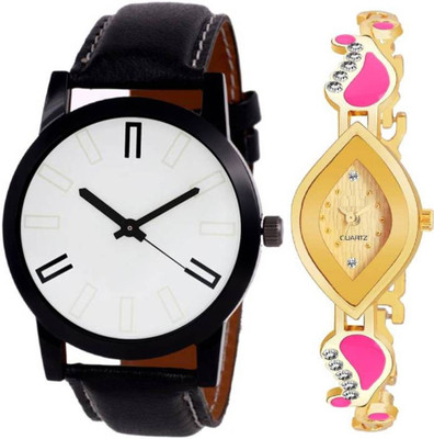 OUXI ZZK14 Combo pack 2 New Diamond Stunned Juliet Multicolor Dial Bracelet Couple Watch For Boys & Girls Analog Watch - For Men & Women