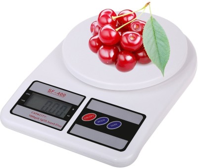 Drunna Digital Kitchen Weighing Machine Multipurpose Electronic Weight Scale with Backlit LCD Display for Measuring Food, Cake, Vegetable, Fruit Weighing Scale(White)