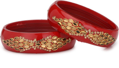 AFAST Glass Beads, Crystal Enamel Bangle(Pack of 2)