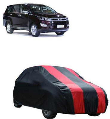 RAIN SPOOF Car Cover For Toyota Innova Crysta (Without Mirror Pockets)(Red, Black)