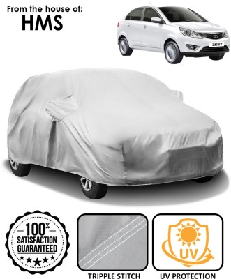 HMS Car Cover For Tata Zest (With Mirror Pockets)(Silver)