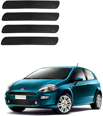 Autofetch Polypropylene Car Bumper Guard(Black, Pack of 4, Fiat, Grand Punto)
