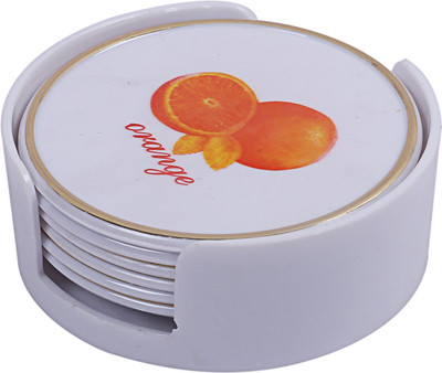 KUBER INDUSTRIES Round PVC Coaster Set(Pack of 6)