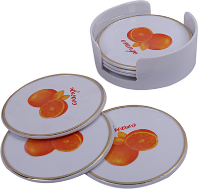 KUBER INDUSTRIES Round PVC Coaster(Pack of 6)