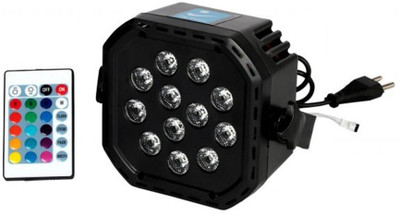 Big Deeper 60W DJ LED Par Flood Light with 12 LEDs for use in Home Party; Festivals; Live Shows and Stage Lighting with 24 Keys Remote Control Shower Laser Light(Ball Diameter: 13 cm)