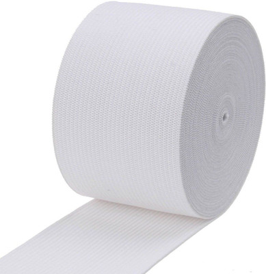 elastica Knitted White Elastic(10 m)