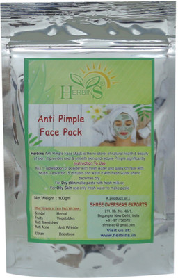 18% OFF on Herbins Anti Pimple Face Pack(100 g) 18% OFF on Herbins Anti Pimple Face Pack(100 g)