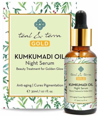 Teal & Terra Kumkumadi Oil Night Serum for Skin and Face Treatment(30 ml)