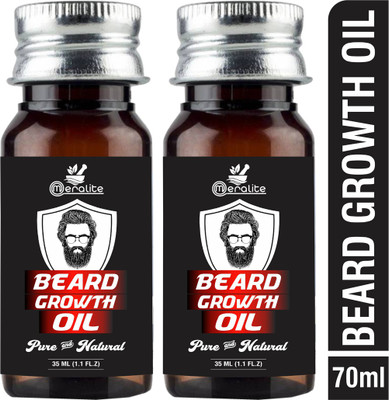Meralite 2X Fast Growth Beard Oil (Pack of 2) Hair Oil(70 ml)