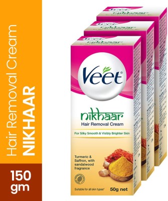 Veet Nikhaar Hair Removal Cream  (150 g, Set of 3)