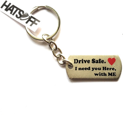 Hats Off Drive Safe Key chain for the loved ones | Best Gift for Family members Key Chain