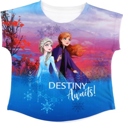 FROZEN Girls Casual Polyester Top(Multicolor, Pack of 1)