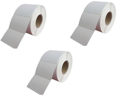 youtech Chromo Barcode Labels Sticker Size,75x50 chromo Paper Label(White)