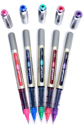 uni-ball Eye UB 157 0.7 mm Roller Pen | Quick Drying Ink, Fast Writing Roller Ball Pen(Pack of 5, Multicolor)