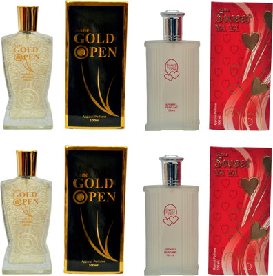 Aone Gold Open and Sweet YA YA Perfume 100ML Each (Pack of 4) Eau de Parfum  -  400 ml(For Men)