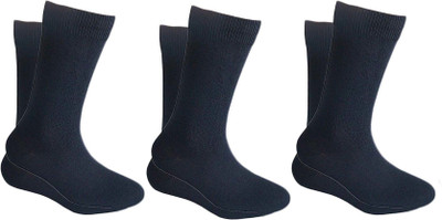 QUEERY Men Solid Mid-Calf/Crew(Pack of 3)