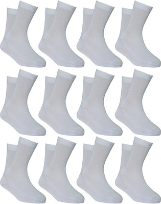 QUEERY Men Solid Mid-Calf/Crew(Pack of 12)