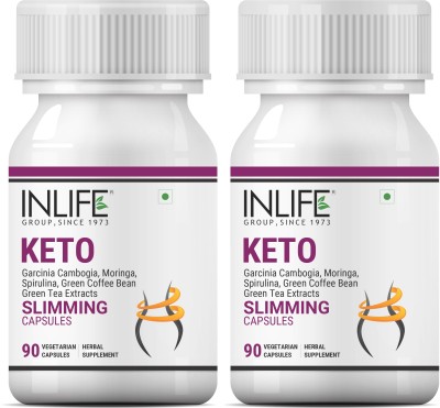 INLIFE Keto Slimming Capsules Weight Loss Men Women Supplement � 90 Veg Capsules(2 Pack)(2 x 90 No)