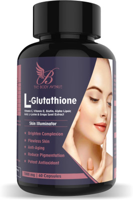 The Body Avenue L Glutathione Skin Lightening with Vitamin E & C(60 Tablets)