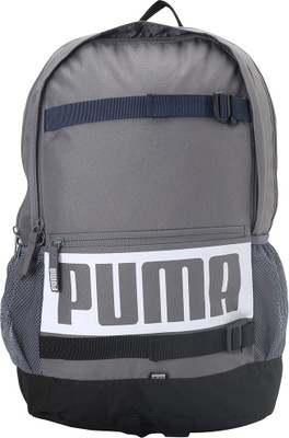 PUMA Deck Backpack 24 L Backpack(Grey, Black)