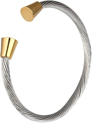 the jewelbox Stainless Steel Rhodium Cuff