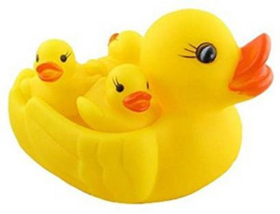 TechWiz Chu Chu Duck Family Baby Bathing Toys Set Bath Toy Bath Toy(Yellow)