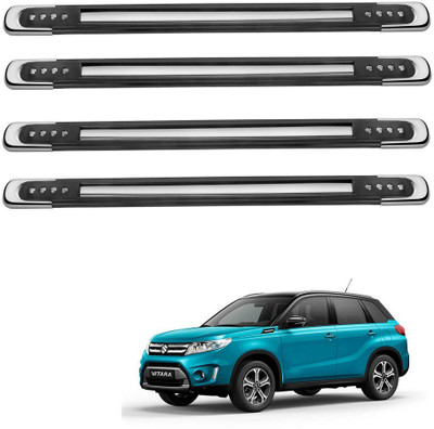 Autofetch Polypropylene Car Bumper Guard(Black, Silver, Pack of 4, Maruti, Vitara)