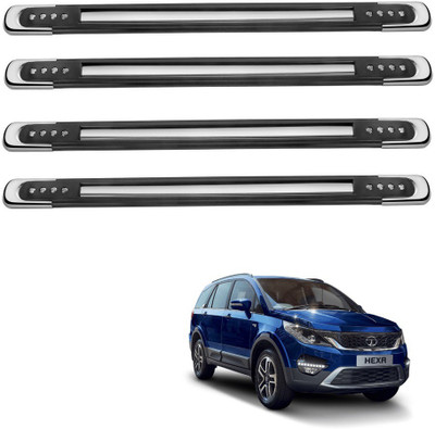 Autofetch Polypropylene Car Bumper Guard(Black, Silver, Pack of 4, Tata, Hexa)