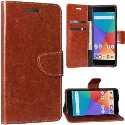 Nuvak Flip Cover for Lenovo K6 Power(Brown, Dual Protection, Pack of: 1)