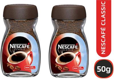 Nescafe NSCAFE CLASSIC 100% PURE COFFEE 50G PACK OF 2 Instant Coffee