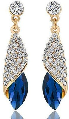 Shining Diva High Quality AAA 18k Gold Plated Crystal Stylish Fancy Party Wear Earrings Crystal Alloy Drops & Danglers