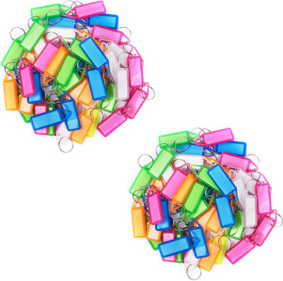 Flipkart SmartBuy Multipurpose 100 Packs Name Tag with Keyring Label Window Key Chain