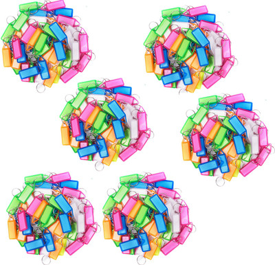 Stealodeal Multipurpose 300 Pack Name Tags with Keyring Key Chain