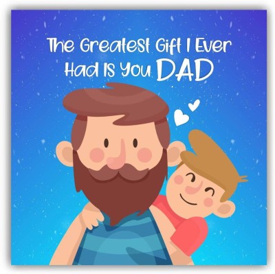 TheYaYaCafe Fathers Day Gifts Dad The Greatest Gift I Ever Had Is You dad Birthday Fridge Magnet Pack of 1(Blue)