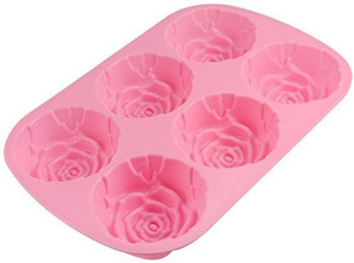 IAJ Silicone Cupcake/Muffin Mould 6(Pack of 1)