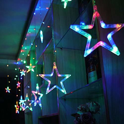 spark world 138 LEDs 2.49 m Multicolor Color Changing, Flickering, Steady Star Rice Lights(Pack of 1)