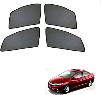 AuTO ADDiCT Side Window Sun Shade For Honda New City(Black)
