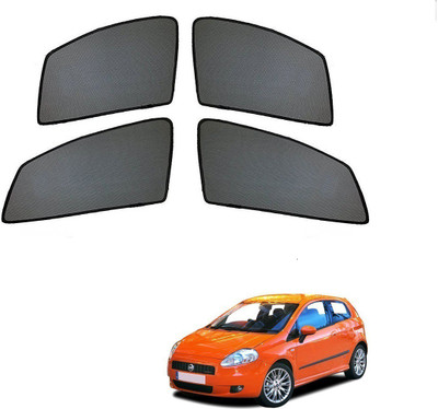 AuTO ADDiCT Side Window Sun Shade For Fiat Grand Punto(Black)