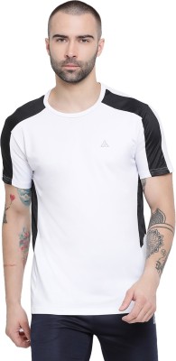 Delta Sports Colorblock Men Round Neck White, Black T-Shirt