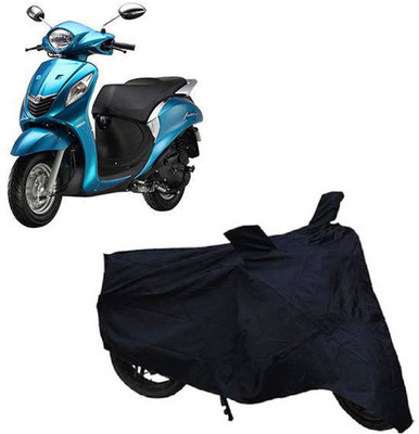 ROYAL AUTO MART Two Wheeler Cover for Yamaha(Fascino, Black)