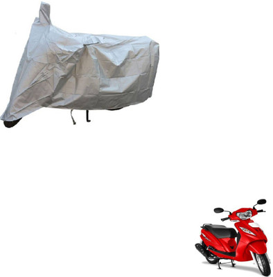 AuTO ADDiCT Two Wheeler Cover for TVS(Wego, Silver)