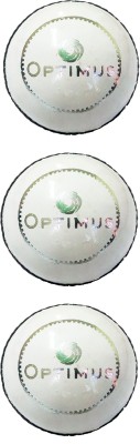 Optimus Genuine Leather Cricket Ball 5.5 Oz-9 Pcs (White) Cricket Leather Ball(Pack of 9, White)