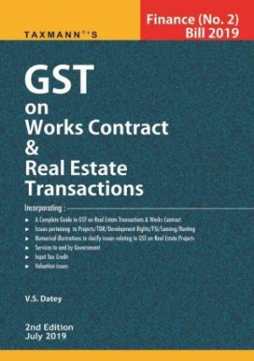 GST on Works Contract & Real Estate Transactions Finance (No. 2) Bill 2019(English, Paperback, TAXMANN)