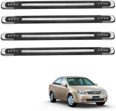 Autofetch Polypropylene Car Bumper Guard(Black, Silver, Pack of 4, Chevrolet, Optra)