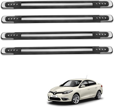 Autofetch Polypropylene Car Bumper Guard(Black, Silver, Pack of 4, Renault, Fluence)