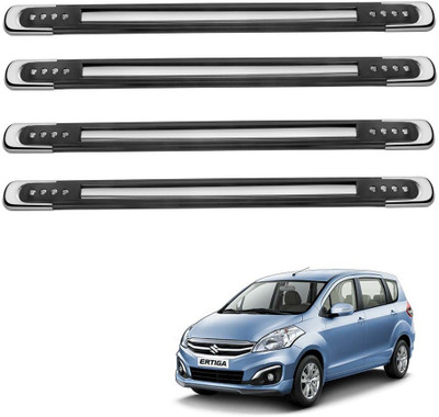 Autofetch Polypropylene Car Bumper Guard(Black, Silver, Pack of 4, Maruti, Ertiga)