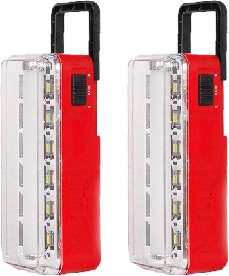 X-EON RL-114 Red fast Rechargeable Light (Pack Of 2) 10 hrs Lantern Emergency Light(Red)