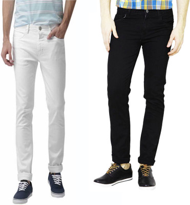 Masterly Weft Slim Men Multicolor Jeans(Pack of 2)