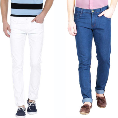 Masterly Weft Slim Men Multicolor Jeans(Pack of 2)