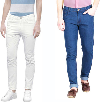 Masterly Weft Slim Men Multicolor Jeans(Pack of 2)